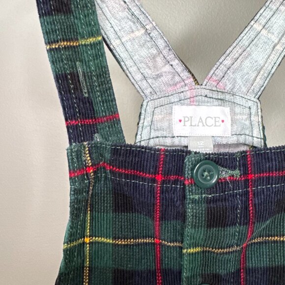 Girls Childrens Place Tartan Plaid Corduroy Dress | Adjustable Straps | Size 12 - Picture 10 of 15